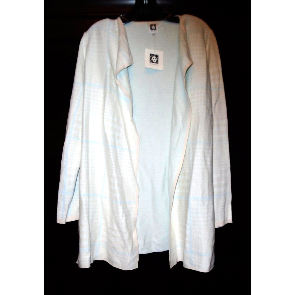 Anne Klein Sz  Medium  Open Cardigan Long knit Women's Mfg $109 NEW - Picture 3 of 11